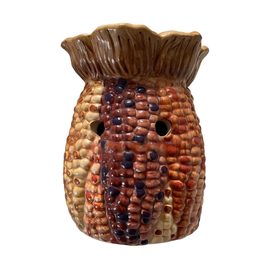 Vintage RARE Yankee Candle Harvest Indian Corn Tart Wax Warmer Autumn Fall Decor